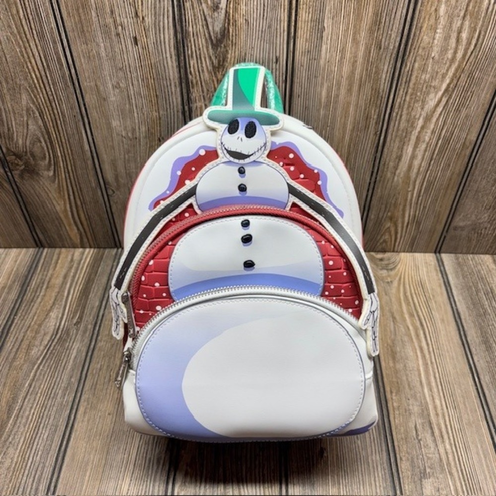 Loungefly Nightmare Before Christmas Snowman Jack Skellington Mini Backpack
